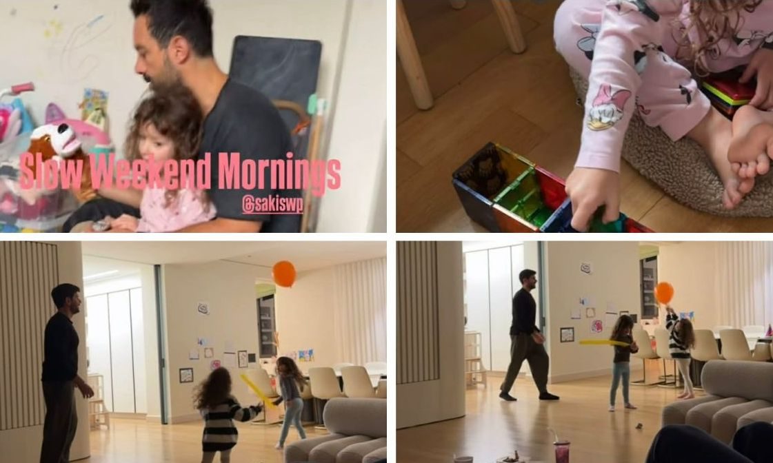 Αριάνα και Φιλίππα Τανιμανίδη: Σαββατοκύριακο γεμάτο παιχνίδι με τον μπαμπά και τον νονό, Μάνο Γαβρά