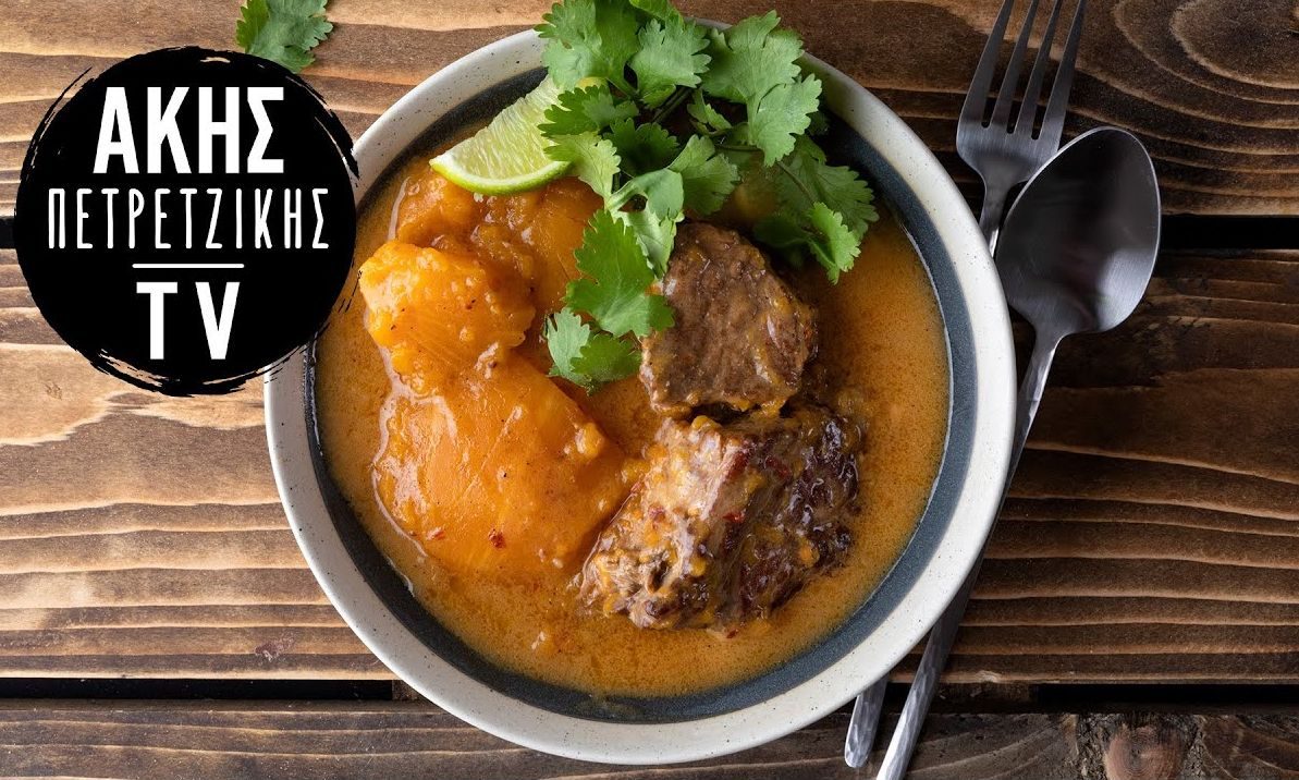 Μοσχαράκι με κολοκύθα στη χύτρα ταχύτητας