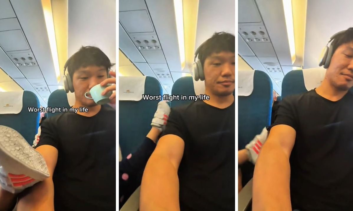 Η «χειρότερή» του πτήση - Το viral βίντεο με επιβάτη που τον κλωτσά νήπιο που γκρινιάζει