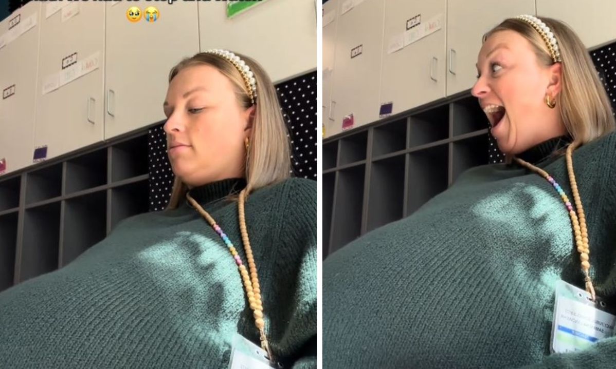 Έγκυος δασκάλα σταματά το μάθημα για το μωρό της - Η αντίδραση των μαθητών συγκινεί