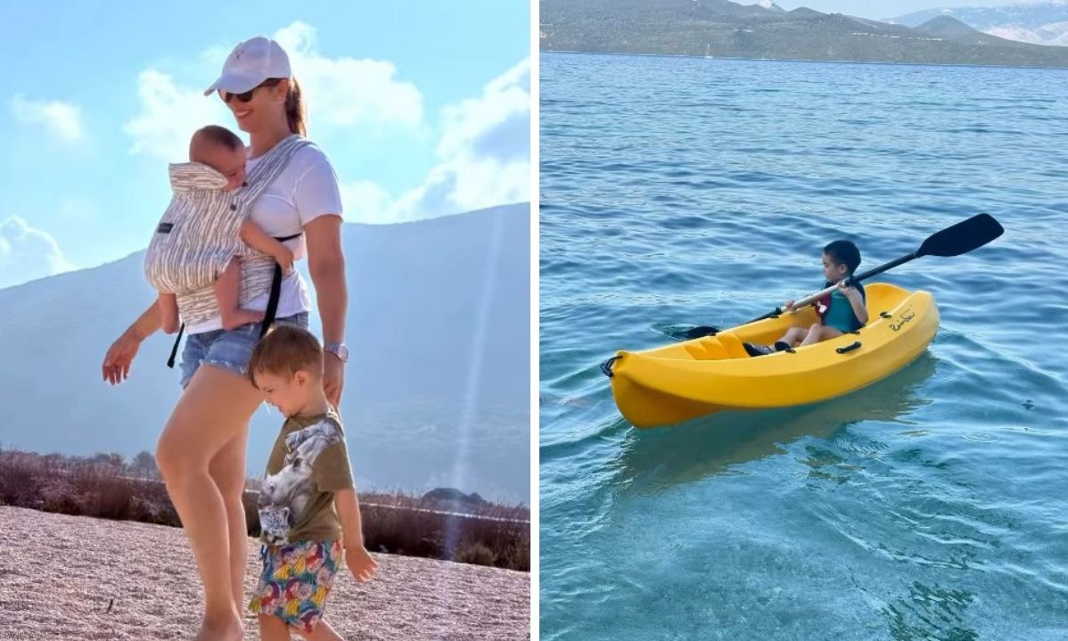 Ανίτα Μπραντ: Διακοπές στη Λευκάδα με τα παιδιά της και το σπίτι δίπλα στη λίμνη με τα φλαμίνγκο