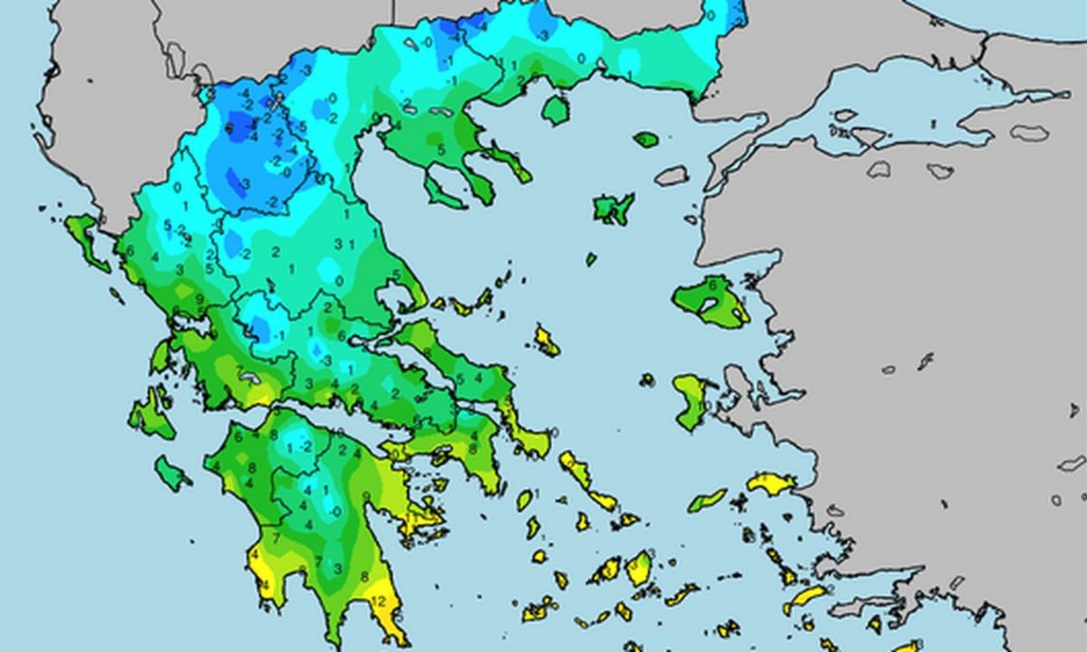 Στο «ψυγείο» η χώρα: Πού σημειώθηκαν οι χαμηλότερες θερμοκρασίες