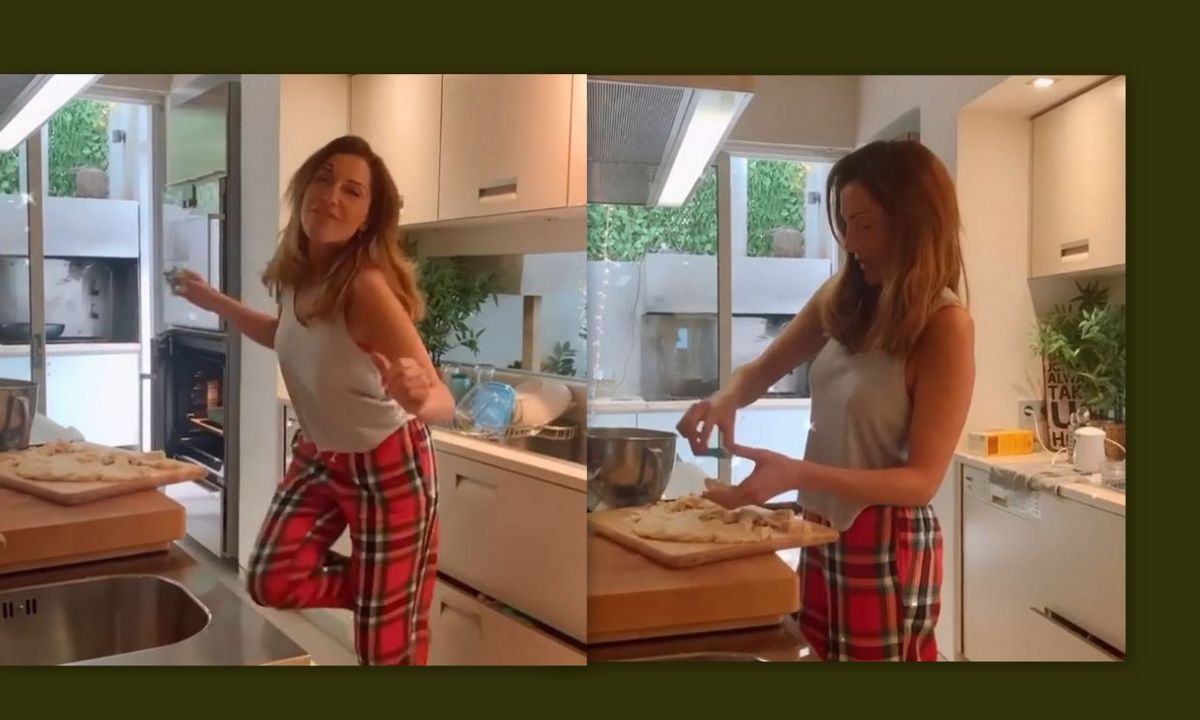 Δέσποινα Βανδή: Έφτιαξε λαχταριστούς κουραμπιέδες χορεύοντας στην κουζίνα της
