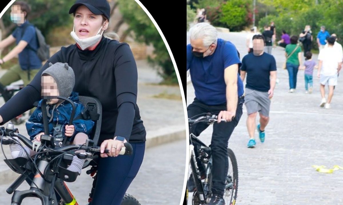 Χριστόπουλος - Μπραντ: Μια υπέροχη οικογένεια! Ποδηλατάδα με τον μονάκριβο γιο τους