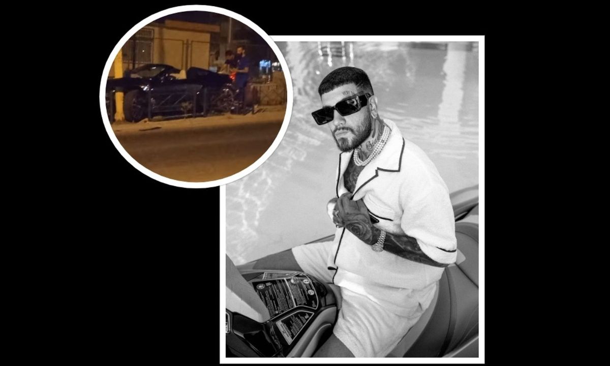 Τροχαίο ατύχημα για τον Snik - Καρφώθηκε το υπερπολυτελές αυτοκίνητό του σε διαχωριστική νησίδα