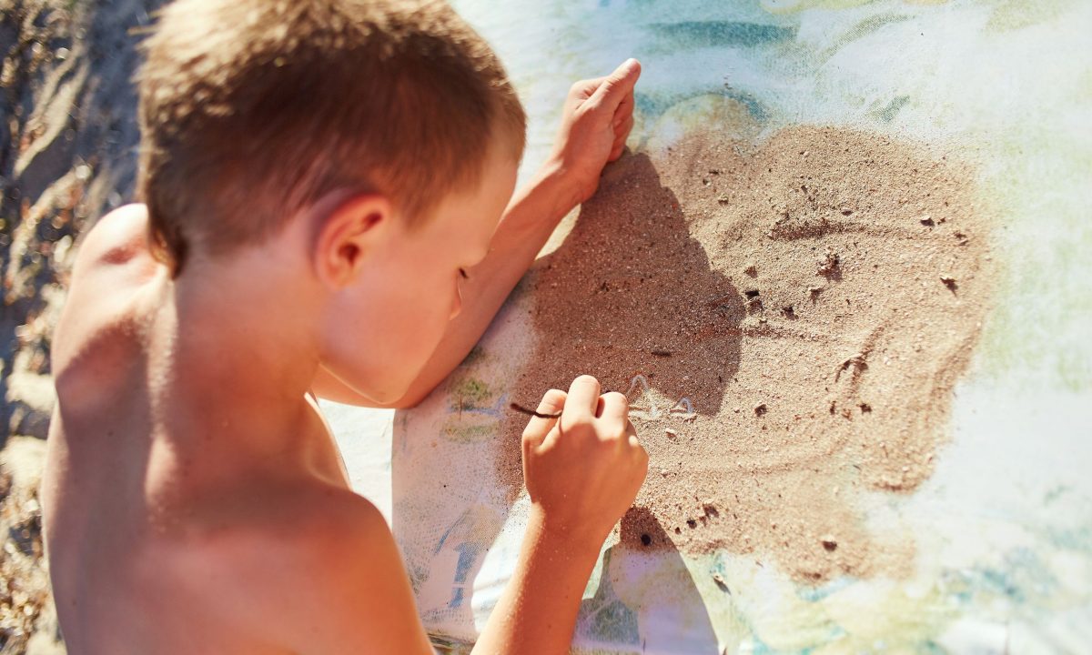 DIY slime με άμμο από την παραλία