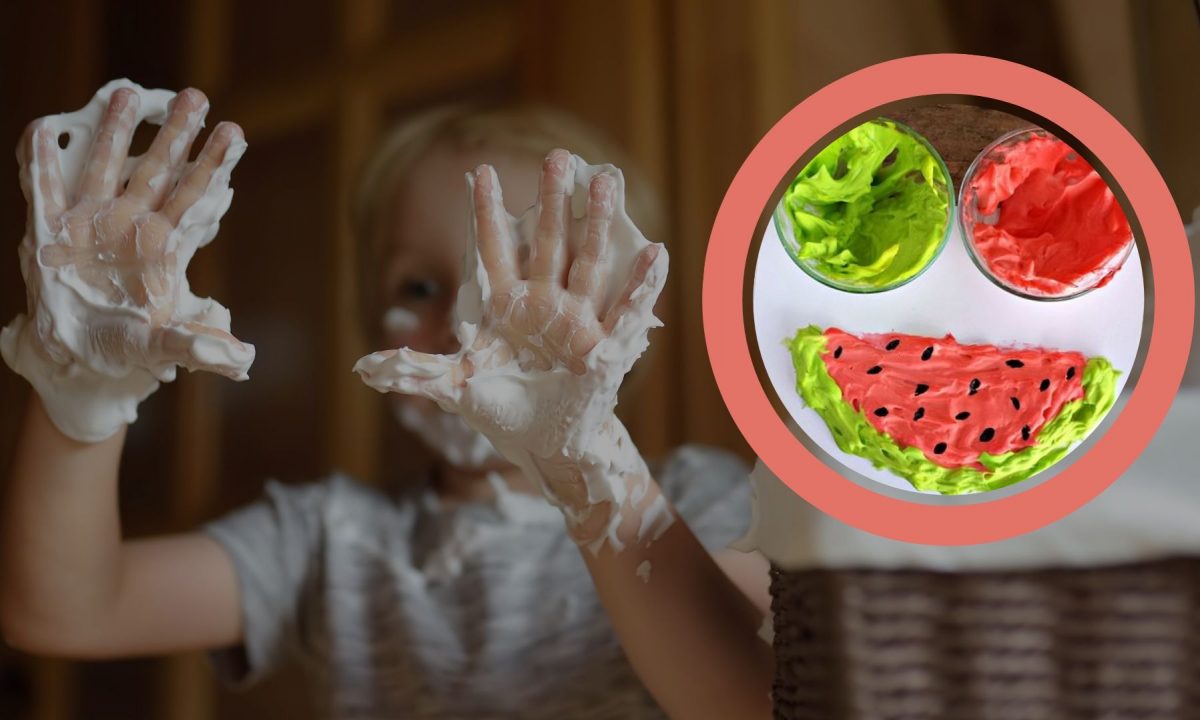 Αφράτη μπογιά με αφρό ξυρίσματος – Καρπουζάκι για τις ζεστές μέρες στο σπίτι!