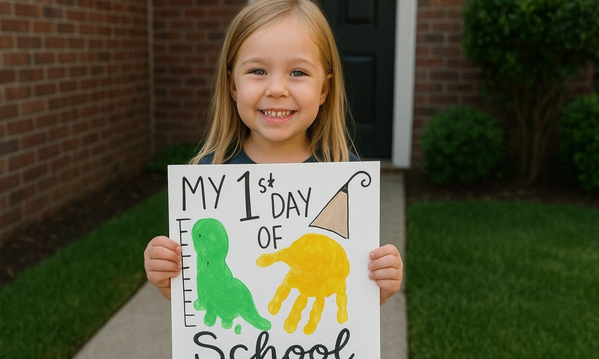 Πρωτότυπο project για γονείς: Καδράκι «1η μέρα στο σχολείο» με τα αποτυπώματα του παιδιού