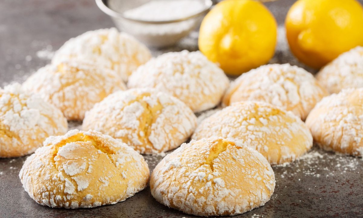 Μπισκότα λεμονιού κρακελέ (ραγισμένα)