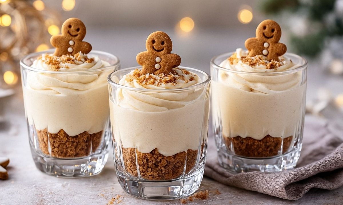 Ατομικά gingerbread cheesecakes χωρίς ψήσιμο: Το πιο γρήγορο χριστουγεννιάτικο γλυκάκι