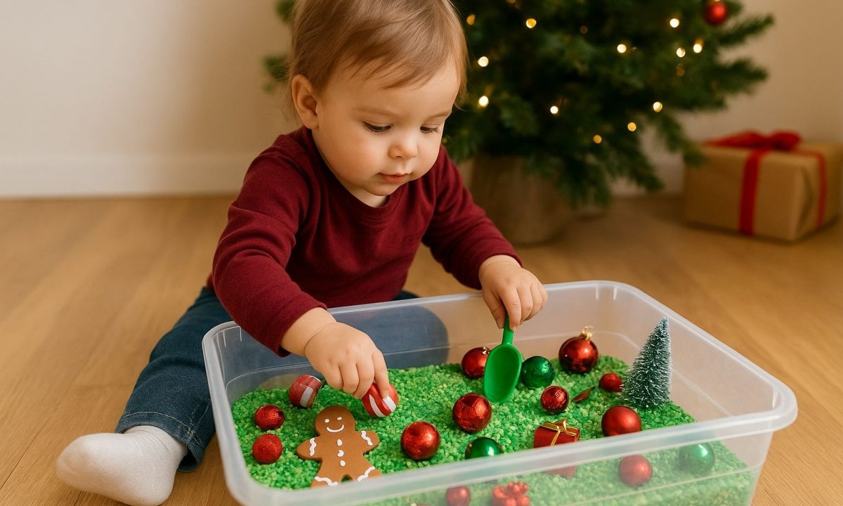 6 χριστουγεννιάτικες δραστηριότητες με αισθητηριακούς κάδους που θα ενθουσιάσουν το παιδάκι σας