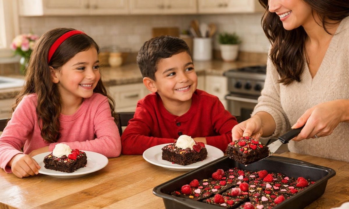 Φτιάξτε μαζί με τα παιδιά λαχταριστά Valentine Brownies