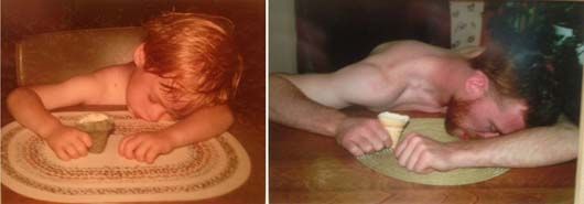 Τα τρία αδέρφια που ξαναφωτογραφίζονται όπως όταν ήταν μωρά (εικόνες)