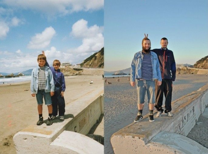 Τρία αδέρφια τότε και τώρα: Ένα υπέροχο φωτογραφικό πρότζεκτ αφιερωμένο στη μητέρα τους