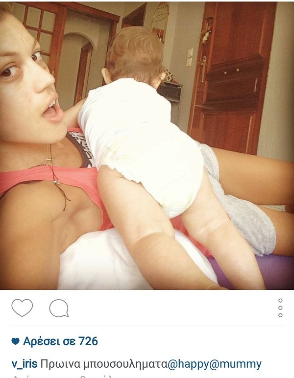 Βάσω Κολλιδά: Δείτε πού μπουσουλάει το μωρό της! (εικόνα)