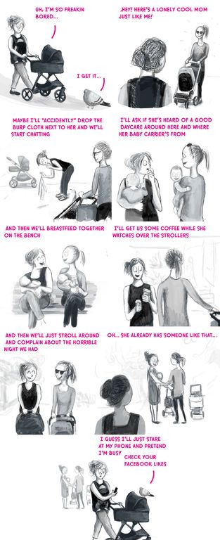 Η ζωή μιας νέας μαμάς μέσα από χιουμοριστικά ασπρόμαυρα σκίτσα  