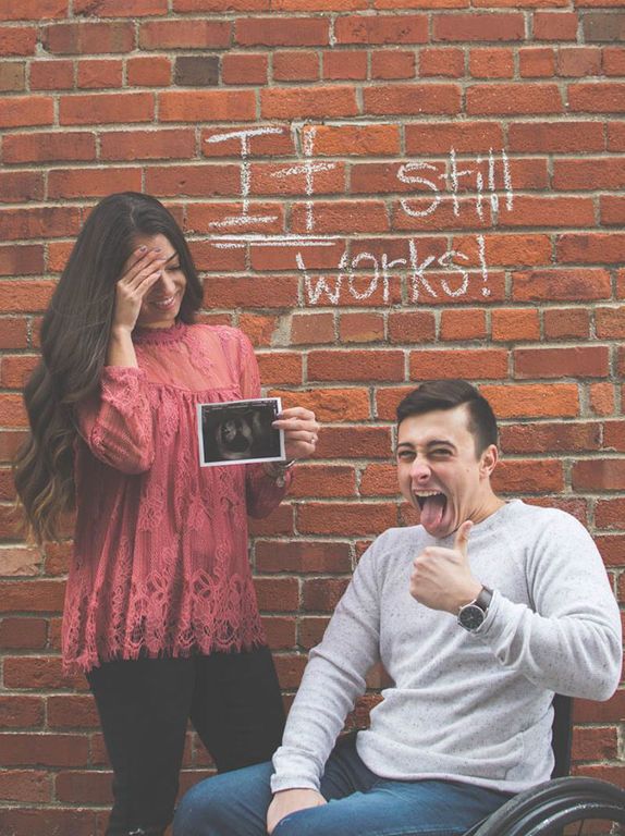 Αν και παραπληγικός θα γίνει μπαμπάς και μάλιστα το ανακοίνωσε με τον πιο αστείο τρόπο (pics)