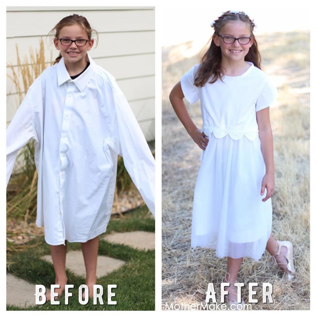 Αυτή η  γυναίκα μεταμορφώνει τα πουκάμισα του συζύγου της σε μοντέρνα οutfits για τις κόρες της 