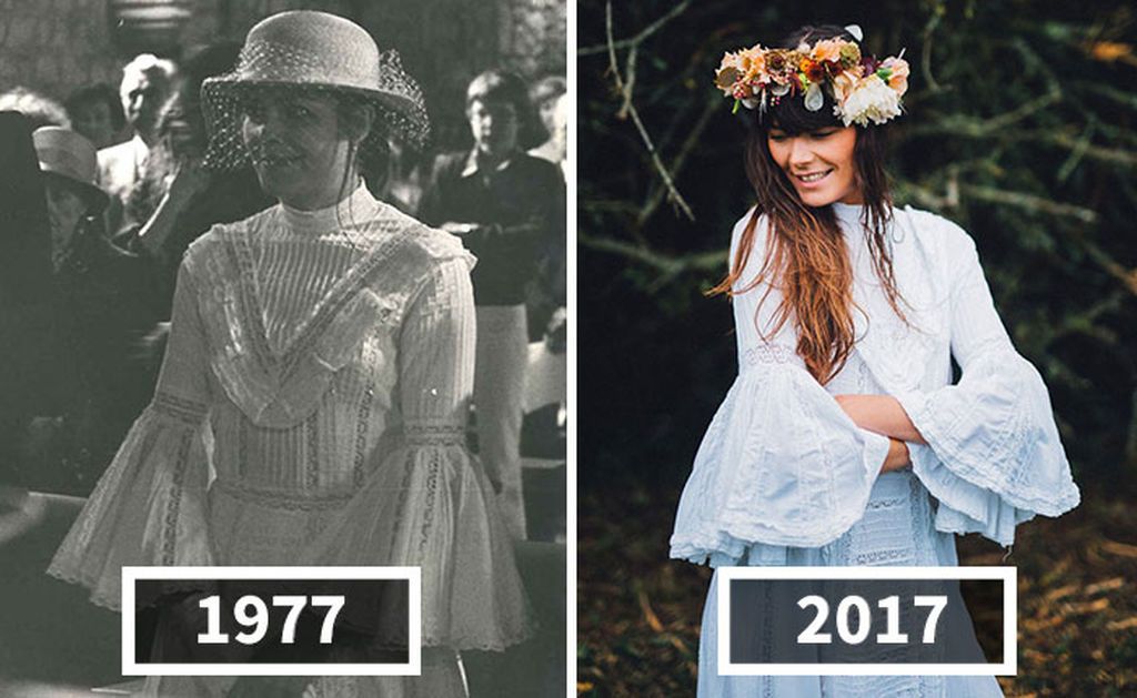 Φωτογραφήθηκε με το νυφικό που φόρεσε η μητέρα της πριν από 40 χρόνια και ιδού το αποτέλεσμα (pics)