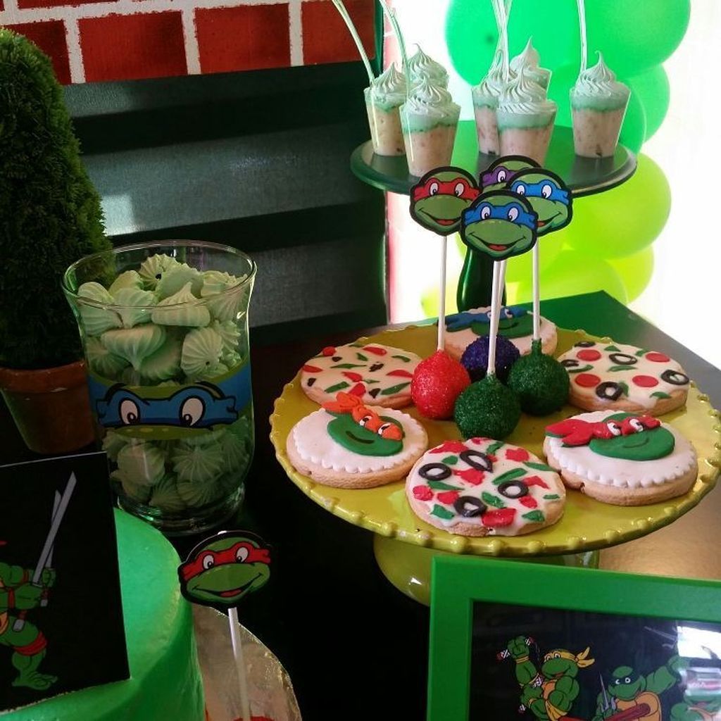 Παιδικό πάρτι με θέμα τα χελονονιντζάκια - Ιδέες διακόσμησης και τούρτας