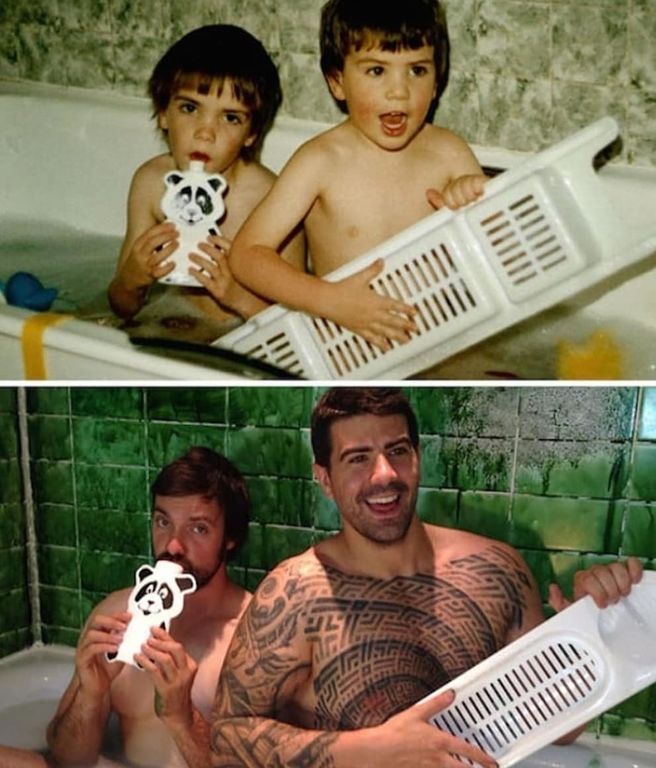 Βγάζοντας την ίδια φωτογραφία μετά από κάποια χρόνια (pics)