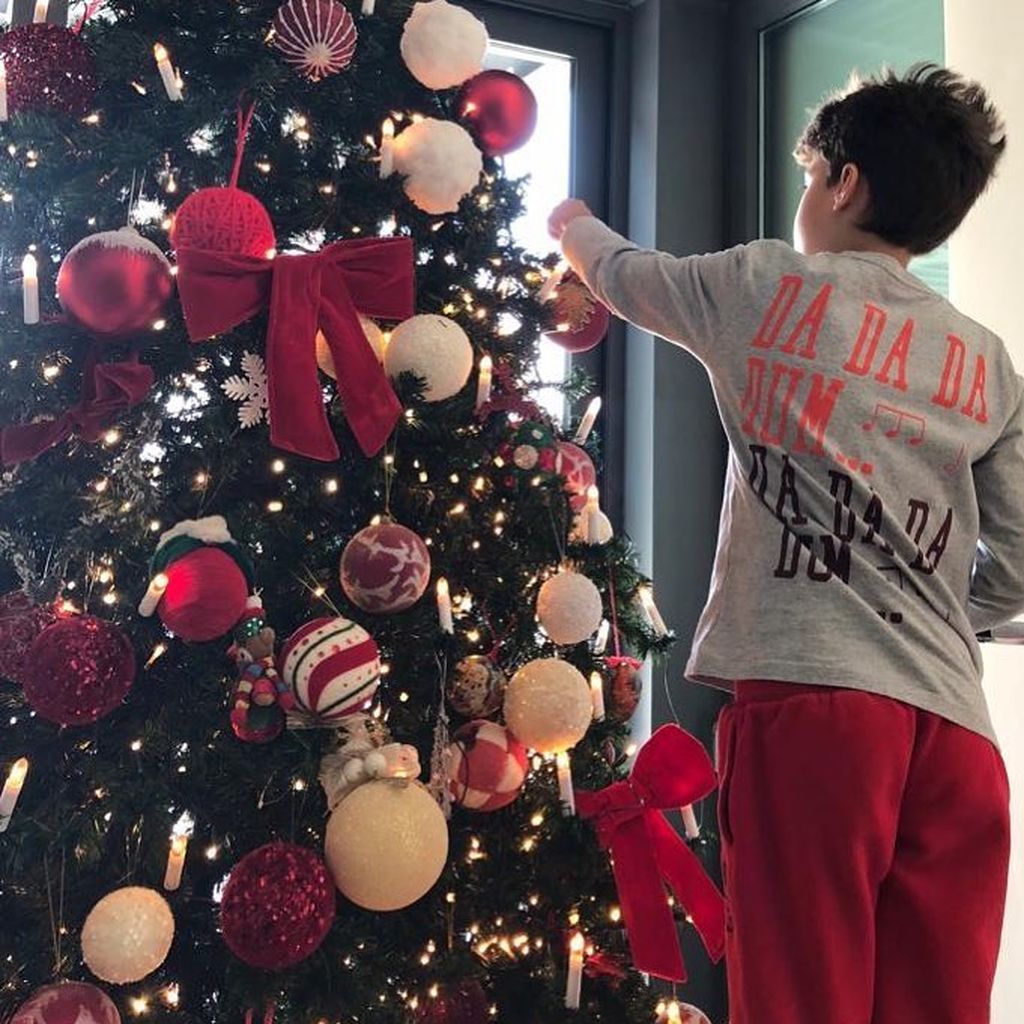 Νίκος Χατζηνικολάου: Ο γιος του Αλέξανδρος στόλισε το Χριστουγεννιάτικο δέντρο (pics)