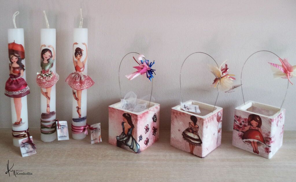 Χειροποίητες πασχαλινές λαμπάδες 