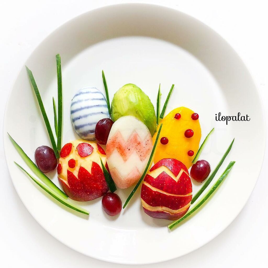 Το Πάσχα στο πιάτο τους: Διακοσμήστε τα πιάτα των παιδιών με φρούτα και λαχανικά (pics)