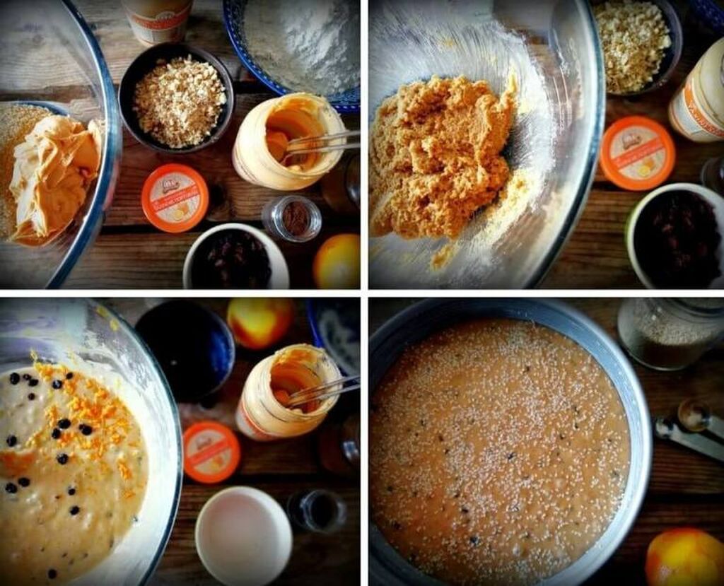 Νηστίσιμη ταχινόπιτα με σταφίδες και ταχίνι πορτοκάλι