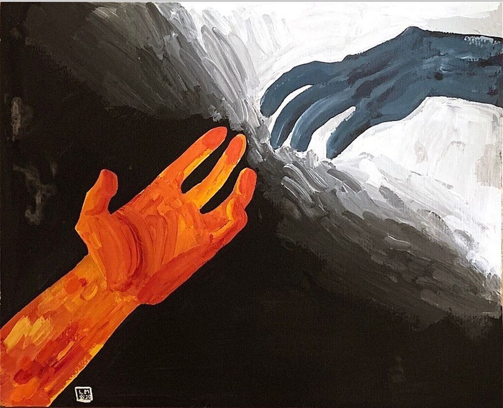 «Μένουμε σπίτι, ο καιρός βαρύς, ο αέρας κοντεύει να μας .. ξεριζώσει. Ο μπαμπάς λέει ειδήσεις, ο Φώτης κάνει αυριανά μαθήματα (εξ αποστάσεως και αγαπημένοι) η Λυδία ζωγραφίζει "X-ray and thermal camera". 