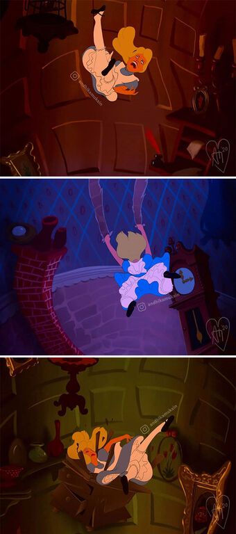 Χιουμοριστικά σκίτσα με σκηνές της Disney φέρνουν τα παραμύθια στο σήμερα