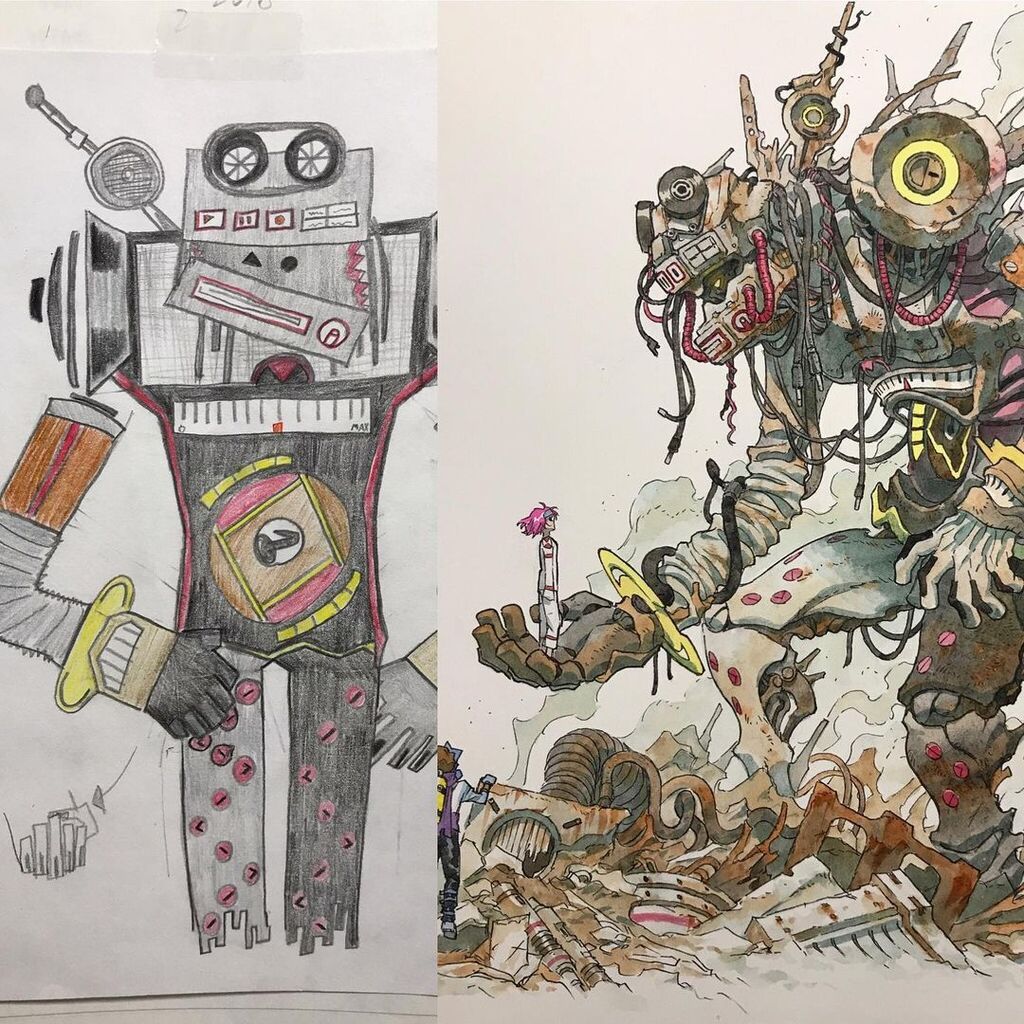 Μπαμπάς μετατρέπει τις ζωγραφιές των παιδιών του σε υπέροχα illustrations