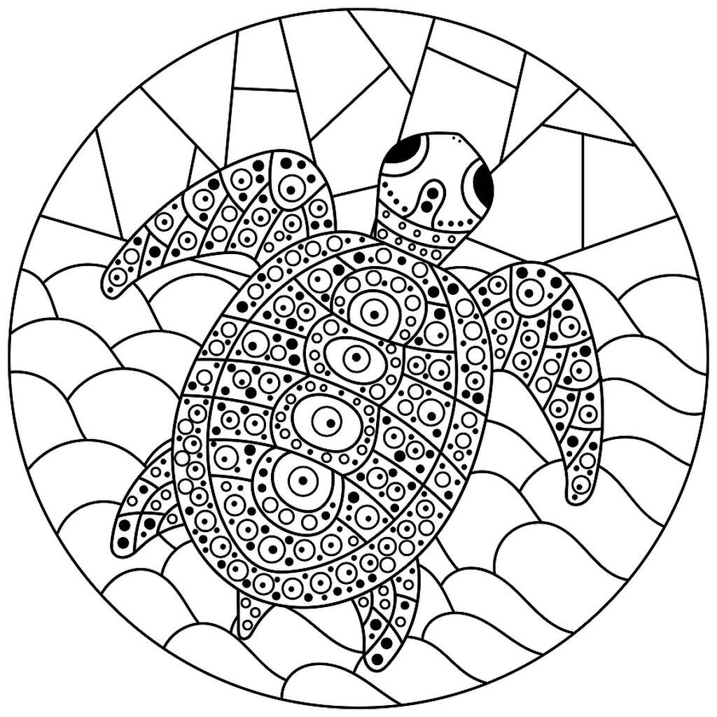 Δέκα χρωμοσελίδες με θαλάσσιες χελώνες (εικόνες για εκτύπωση)