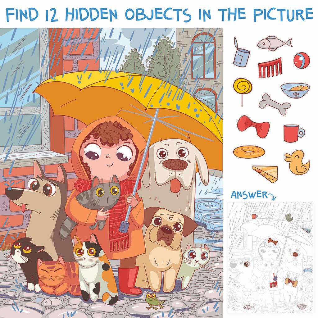 Βρείτε τα κρυμμένα αντικείμενα: Δραστηριότητες για εκτύπωση