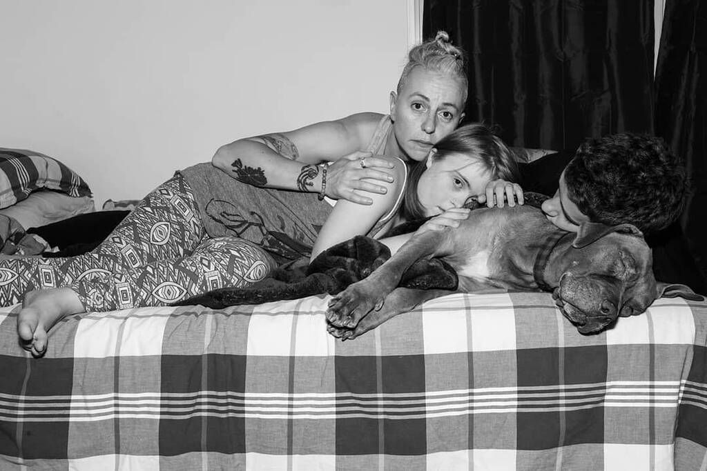 Η Αnna με τον γιο, την κόρη και τον σκύλο τους - Πηγή φωτογραφίας: Instagram / annaaudegrevenitis