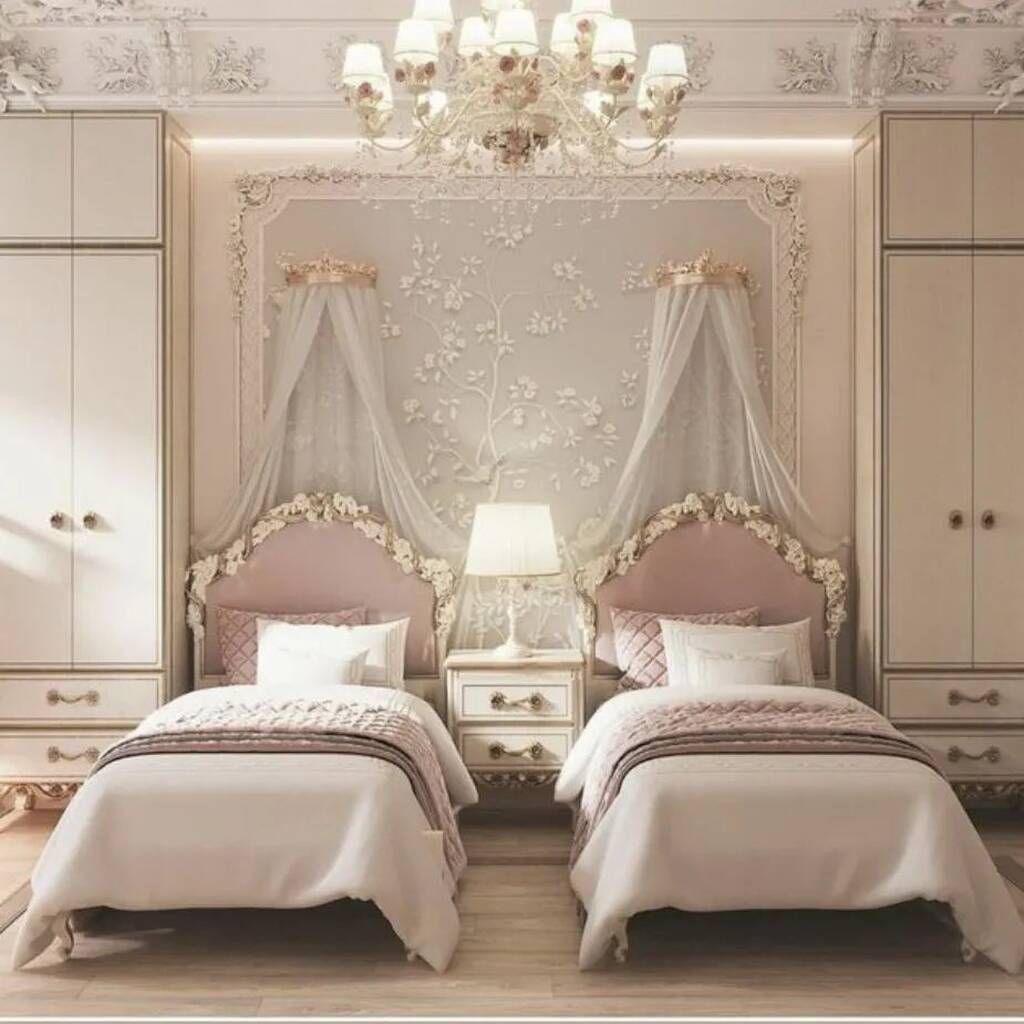 Παιδικό δωμάτιο για δίδυμα κορίτσια. Οι πριγκίπισσές σας αξίζουν το καλύτερο!