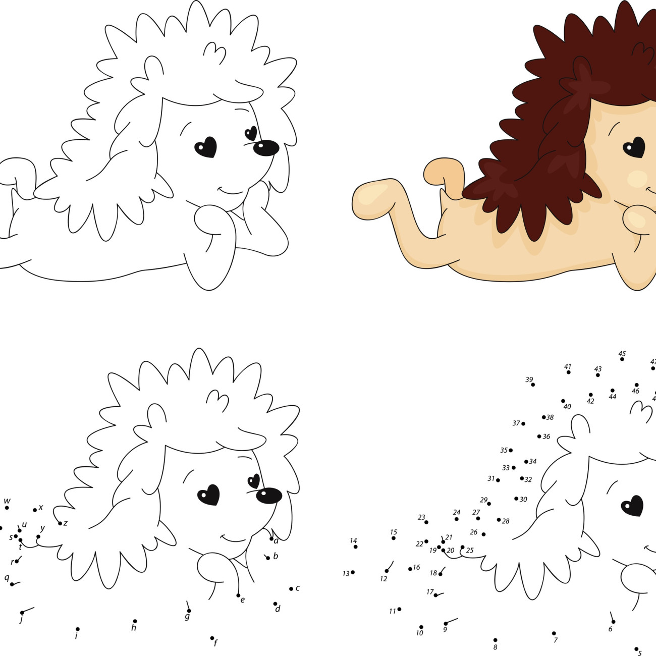 Cartoon Hedgehog In Love. Dot To Dot Game For Kids. Coloring Boo
