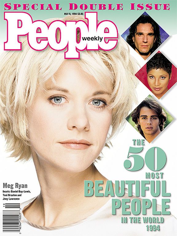 Meg Ryan (1994): Όταν αναδείχθηκε η ωραιότερη της χρονιάς, σε μία εποχή που το στυλ των μαλλιών της ήταν το απόλυτο talk, είχε ήδη αποκτήσει τον γιο της Jake Quaid (1992)