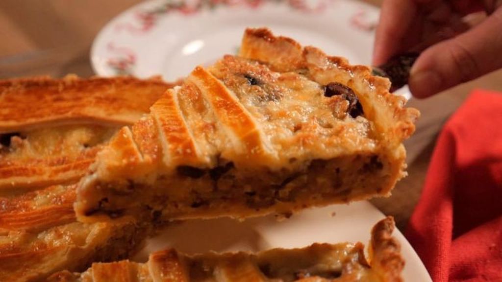 Τάρτα μανιταριών με γλυκό τραχανά (vid)