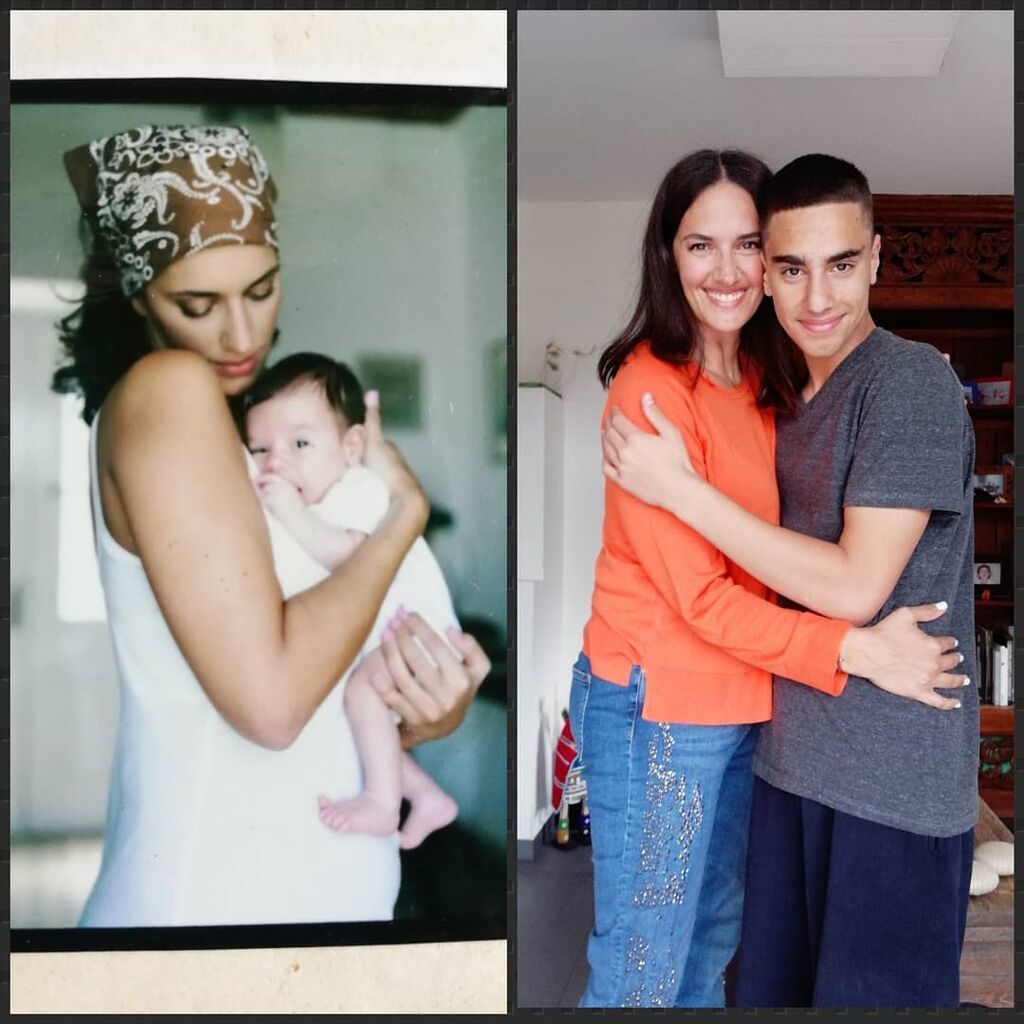 Η Νόνη Δούνια με τον γιο της