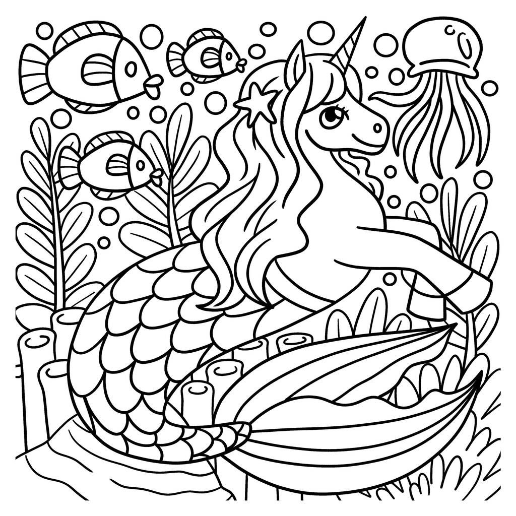 Χρωμοσελίδες με μονόκερους για παιδιά - Δωρεάν εκτύπωση