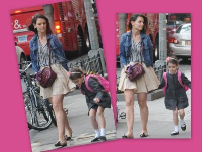 Katie Holmes: Βόλτα και παιχνίδι μετά το σχολείο με την μονάκριβη της!