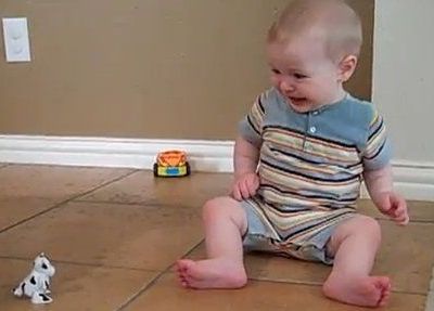 Απίθανο βίντεο: Τον τρομάζει ένα μικροσκοπικό παιχνίδι!