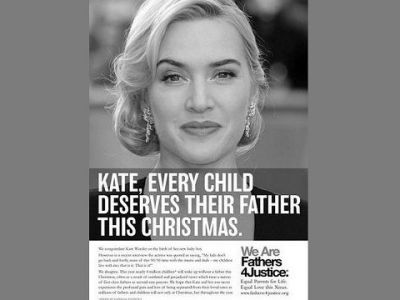 Χωρισμένοι μπαμπάδες εναντίον Κειτ Γουίνσλετ: «Κέιτ, το κάθε παιδί αξίζει τον πατέρα του τα Χριστούγεννα»
