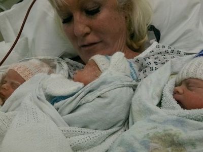 Γιαγιά 55 χρονών, γέννησε τρίδυμα! (φωτό)