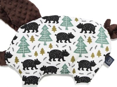 Sleepy Pig Alaska Bleepy Baribal Chocolate - Πρωτότυπο βαμβακερό μαξιλαράκι για το μωρό σας
