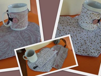 DIY: Υφασμάτινο σουπλά καρδούλα και θήκη για τη ζεστή κούπα σας