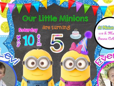 Προσκλήσεις γενεθλίων: 45 ιδέες για παιδικό πάρτυ διδύμων