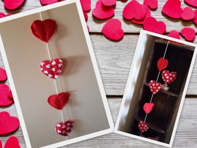 DIY: Φτιάξτε γιρλάντα με καρδούλες για την Ημέρα του Αγίου Βαλεντίνου