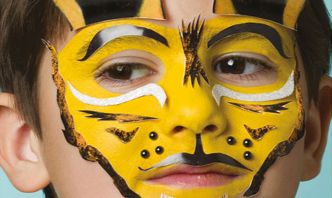 Αποκριάτικο facepainting για αγόρια: Τίγρης